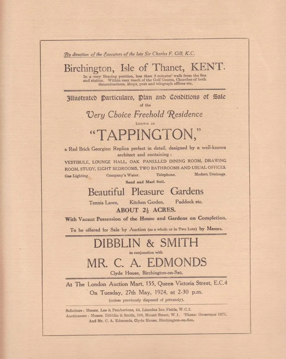 Anuncio de venta de Tappington